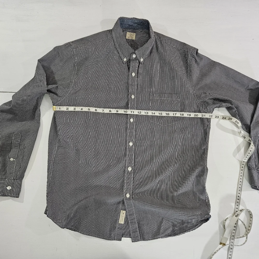 J. Crew Blue Plaid Button Down Shirt Mens Size Large
